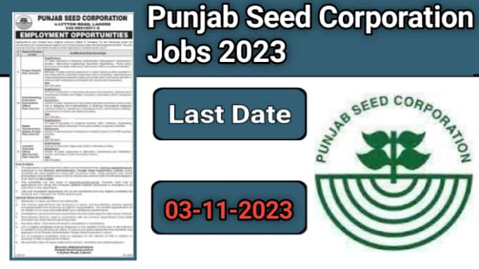 Punjab Seed Corporation Jobs 2023 Online Apply