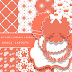 KIT PAPEL DIGITAL LARANJA E BRANCO 