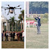सीएसए विश्वविद्यालय में हुआ ड्रोन का सफल परीक्षण,ड्रोन के जरिए खेती में आएगी नई क्रांति। ड्रोन परीक्षण के दौरान स्वम मोबाइल से तस्वीर कैद करते नजर आए विश्वविद्यालय के कुलपति डॉक्टर आनंद कुमार सिंह