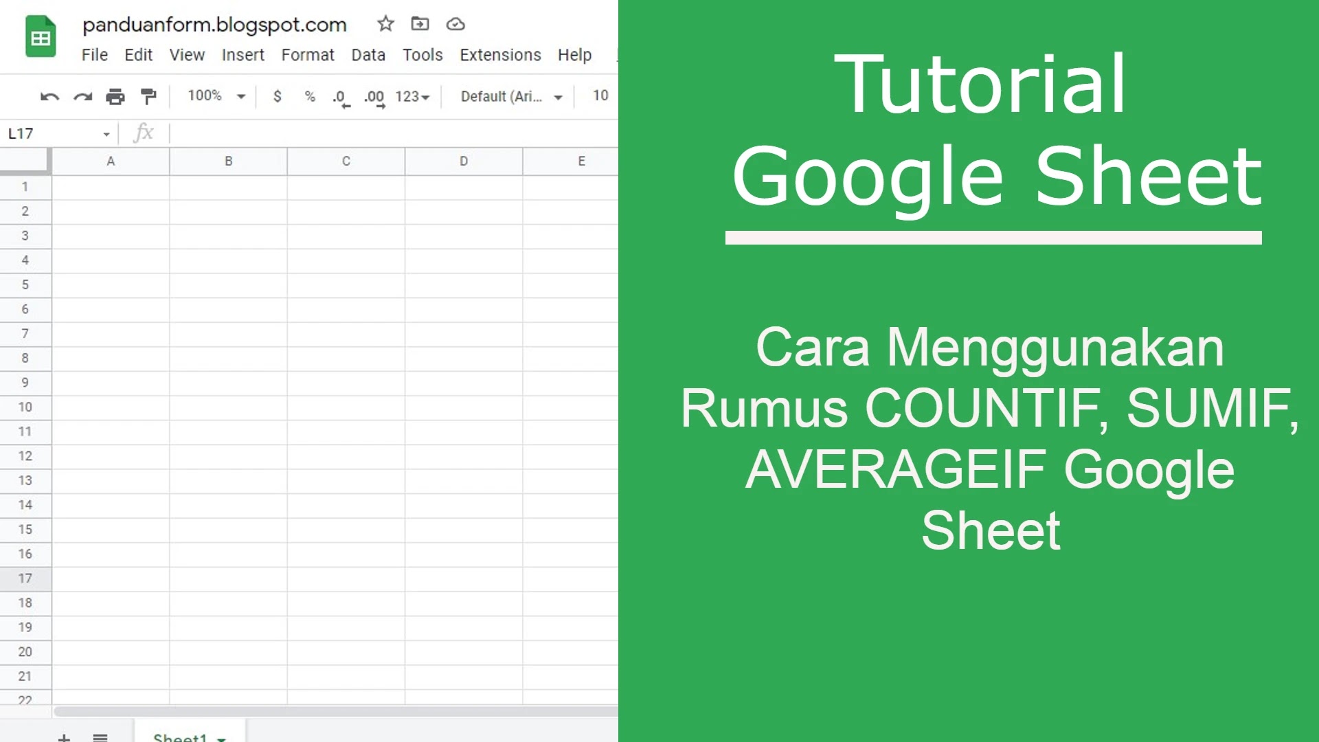 Cara Menggunakan Rumus COUNTIF, SUMIF, AVERAGEIF Google Sheet