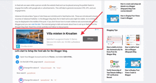 How to Add In-Article Ads Automatically In Every Post Of Blogger Blog?