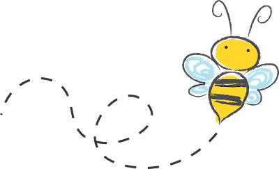 Bee flying clipart