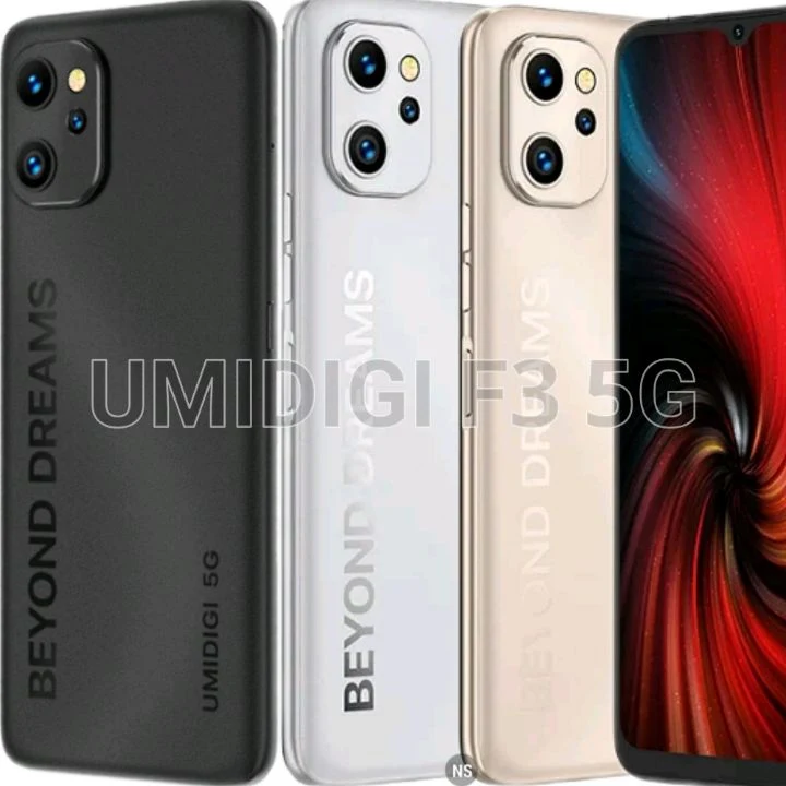 UMIDIGI F3 5G Beyond Dreams Smartphone Specs: Dual 5G Network, Android 12 OS, 8Core MediaTek Dimensity 700 CPU, 128GB ROM, 8GB RAM, 5150mAh Battery, 6.7Inch Screen