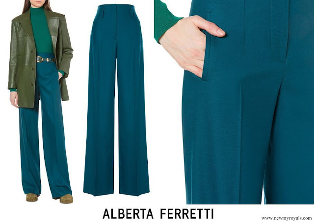 The Countess of Wessex wore ALBERTA FERRETTI Wide-leg Pants