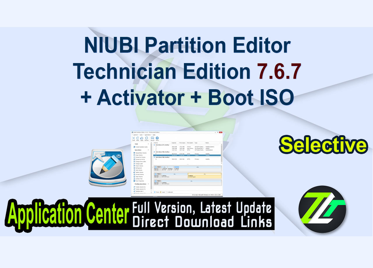 NIUBI Partition Editor Technician Edition 7.6.7 + Activator + Boot ISO