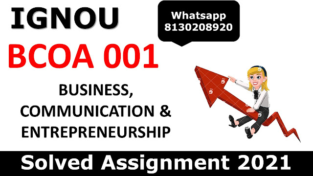 BCOA 001 Solved Assignment 2021-22