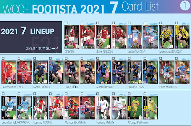 Football Cartophilic Info Exchange: Sega / Panini (Japan) - WCCF Footista 2021 - F21-7 (01) - Checklist Football Cartophilic Info Exchange: Sega / Panini (Japan) - WCCF Footista 2021 - F21-7 (01) - Checklist