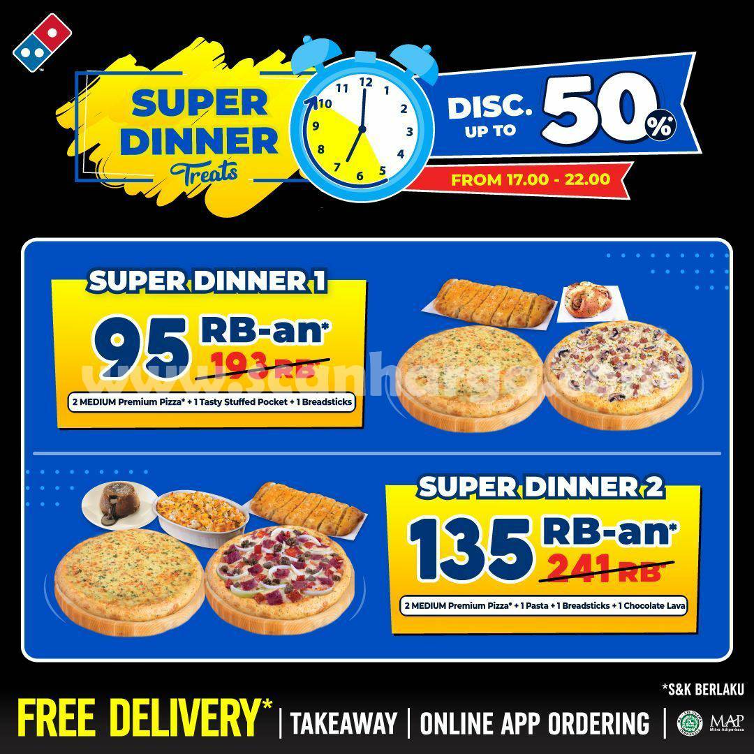 DOMINOS PIZZA Promo SUPER DINNER TREAT - DISKON hinnga 50%