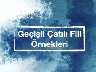 Geçişli Çatılı Fiil Örnekleri