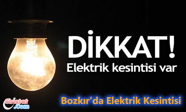 Bozkır'da Elektrik Kesintisi