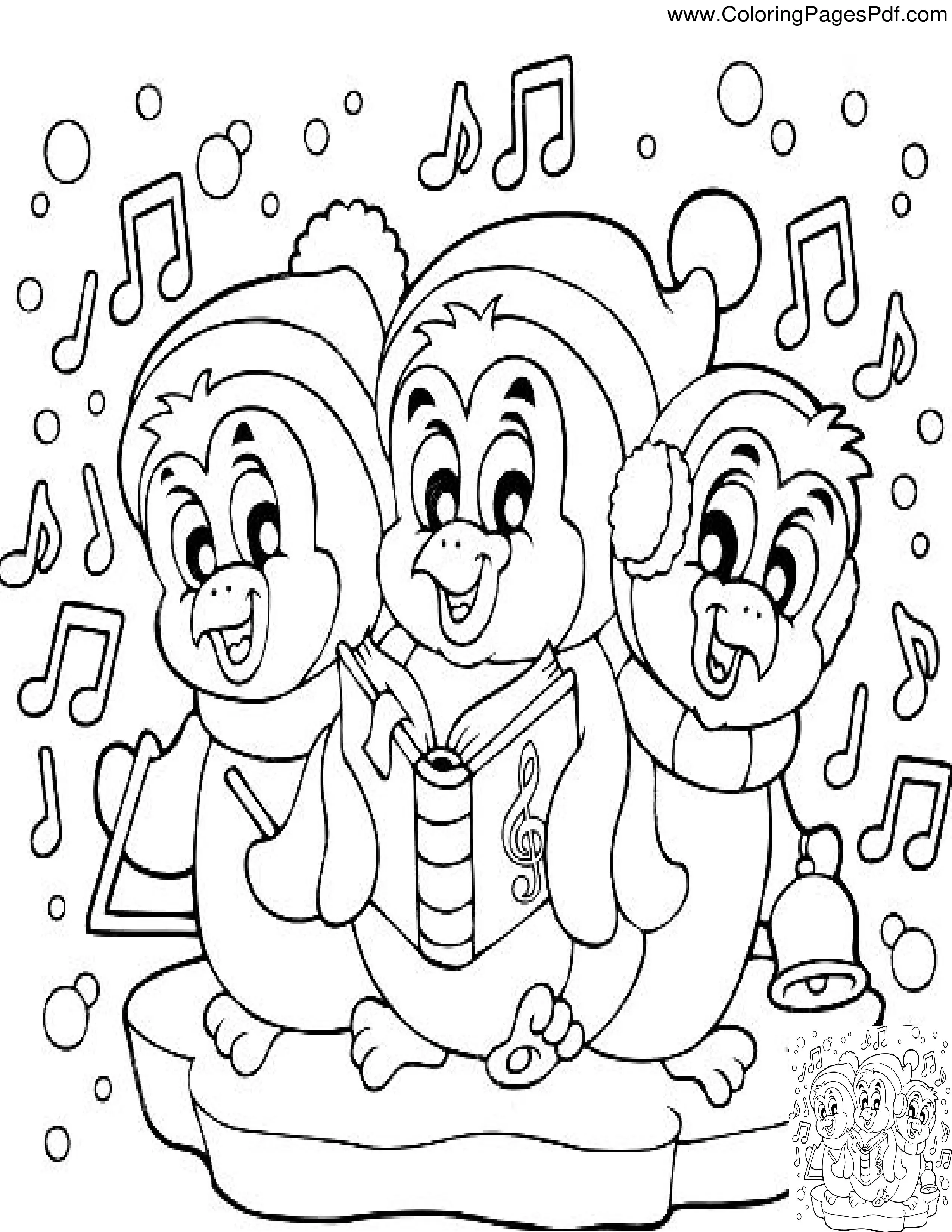 Easy penguin coloring pages