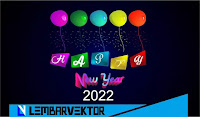 Vector Ucapan Happy New Year 2022