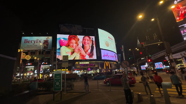 Chevin Ad Bukit Bintang Street Above McDonald's Digital Screen Advertising Malaysia Bintang Walk Jalan Sultan Ismail Digital Out of Home Advertising