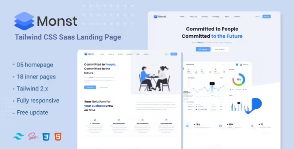 Best Tailwind Saas Landing Page Template