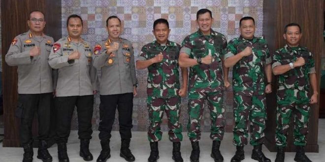 Sinergitas TNI – Polri, Pangdam I/BB Terima Audiensi Tiga Pejabat Utama Poldasu