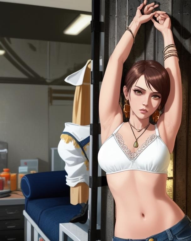 Anime Girl in Dressing Room