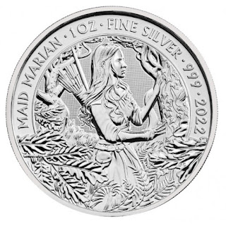 серебряная монета Дева Мэриан серии Легенды и Мифы