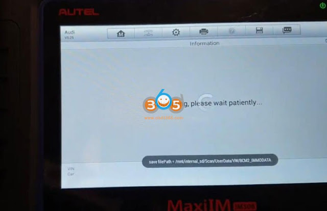 Read Audi BCM2 Encrypted IMMO Data with Autel IM508 IM608 20