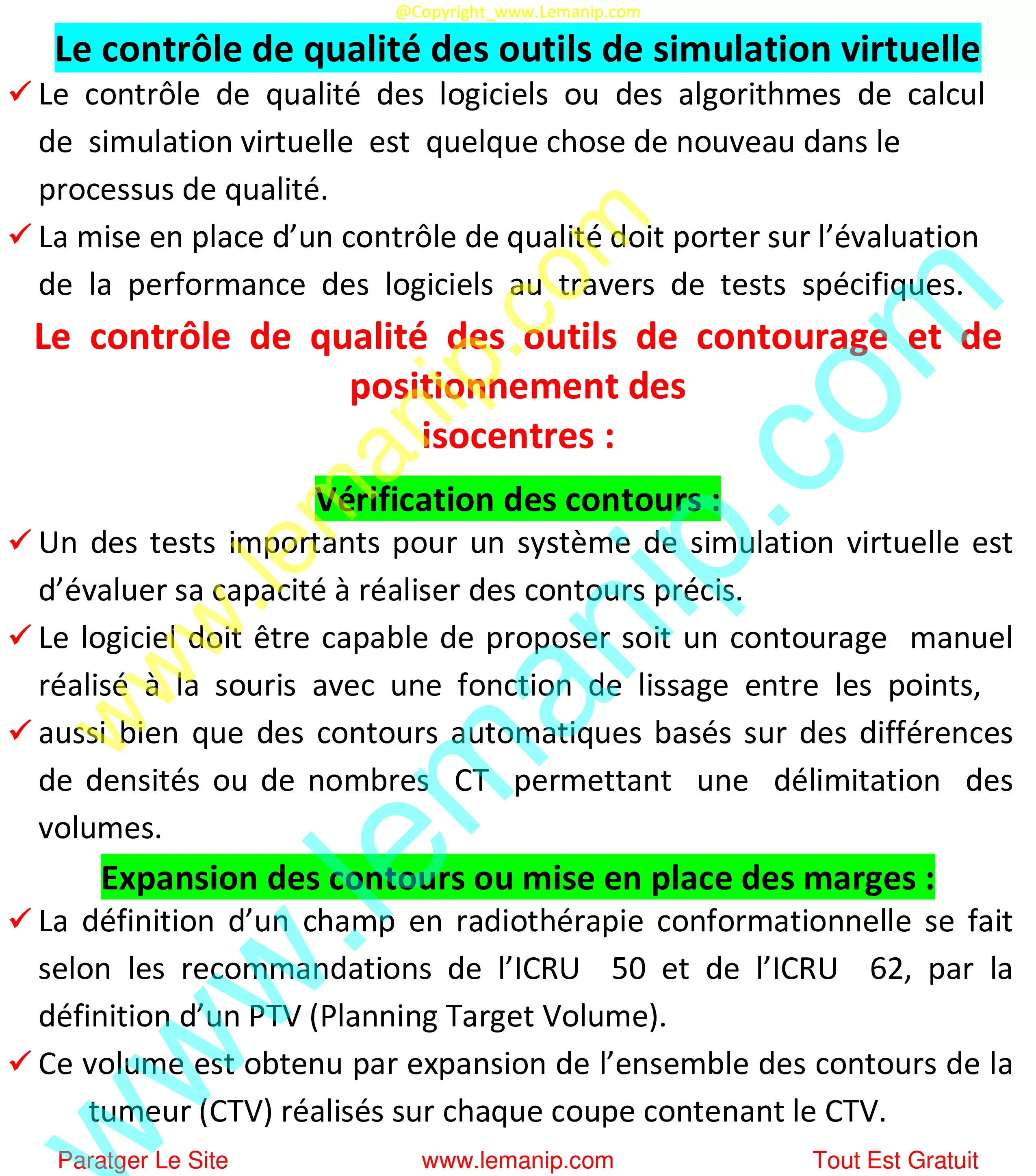 Le contrôle de qualité des outils de simulation virtuelle