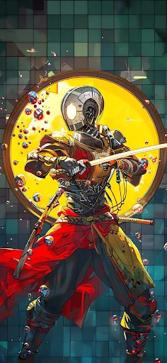 ios cyberpiunk samurai wallpaper 4k hd, best wallpaper app