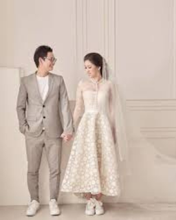 Konsep Foto Prewedding ala Korea menggunakan veil