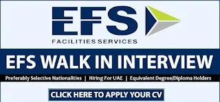 Security Guard, CCTV Operator, Lifeguard, Security Supervisor and Security Trainer Jobs Vacancy in Dubai For EFS Facilities Services | Walk-in Interview