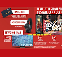 Concorso Coca-Cola "Screen Time" : vinci 300 buoni Amazon, Cuffie JBKL o Smart TV Samsung