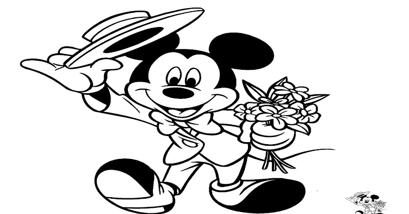 Coloring Page Of Mickey Mouse In A Suit