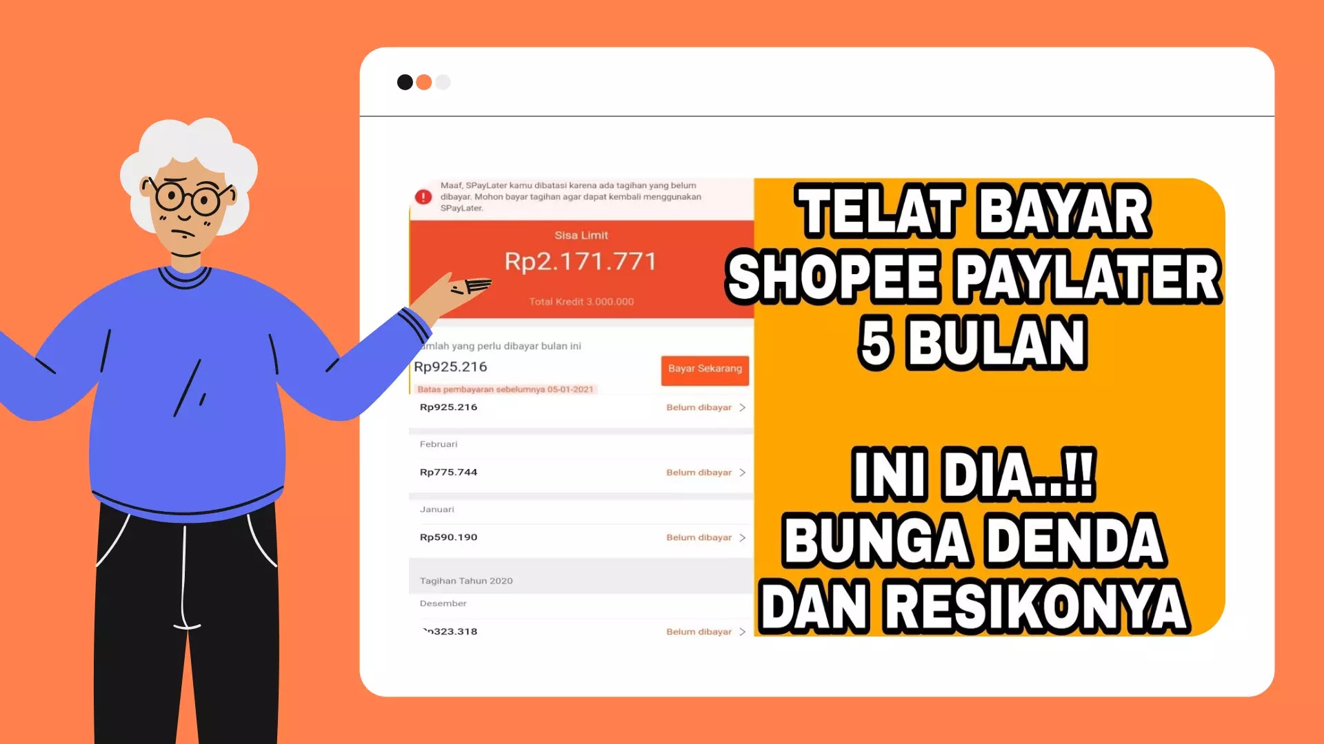 Pengalaman Tidak Membayar Shopee Paylater Telat 5 Bulan