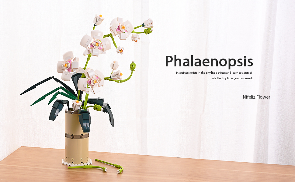 nifeliz flower bouquet phalaenopsis compatible with lego flower