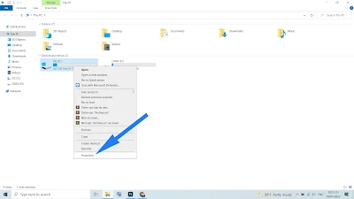 Hướng dẫn dọc rác ổ C. Bước 2: chuột phải vào ổ C chọn properties