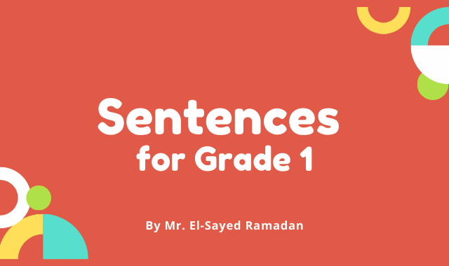 Sentences for Grade 1