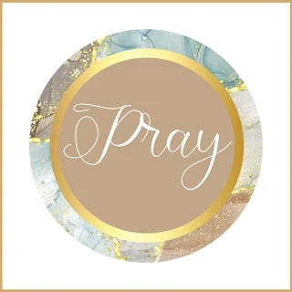 Pray - Powerful Spiritual Words - Greeting Cards Printable Free - Sticker Gift Tags - Marble Gold Glitter Theme - 10 Modern Designs