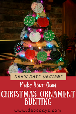 Christmas tree ornament bunting garland project
