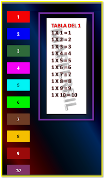 TABLAS DE MULTIPLICAR DEL 1 AL 10, CALCULADORA