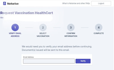 Singapore Vaccination certificate with passport number for international travel