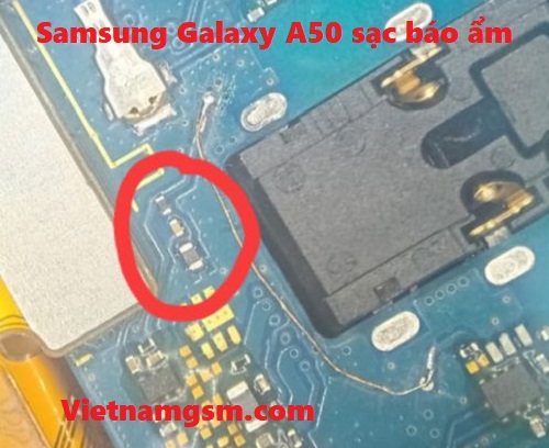 Samsung Galaxy A50 charging humidity indicator