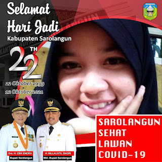 Twibbon atau Bingkai Foto Hari Jadi Kabupaten Sarolangun Jambi, 12 Oktober 2021