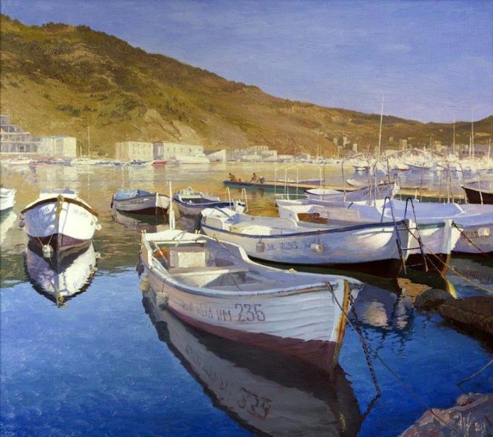 Yuri Klapoukh boats Painting