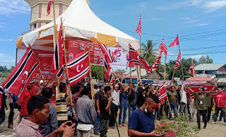 Milad GAM di Aceh Timur Bendera Bintang Bulan Berkibar