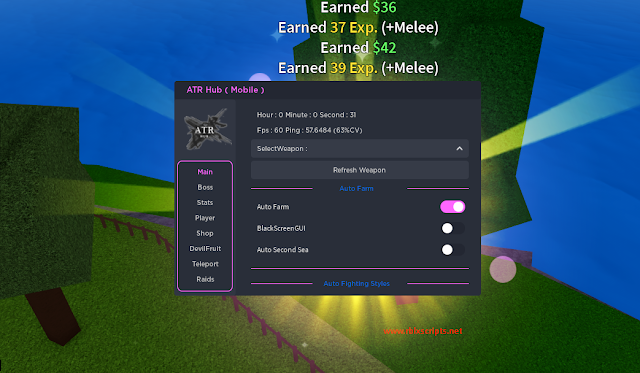 Roblox Script - Blox Fruits [ATR Hub (Mobile)]