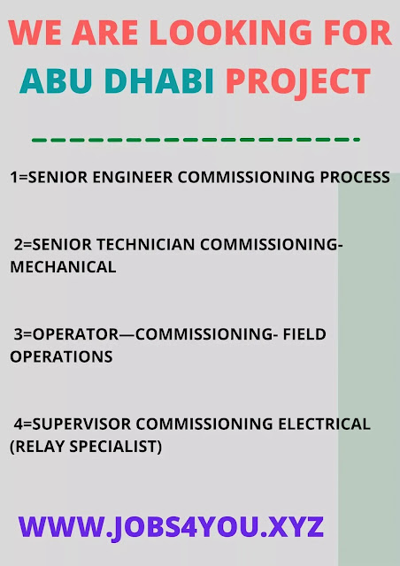 WE ARE LOOKING FOR ABU DHABI PROJECT
