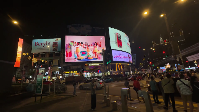 Bukit Bintang Above McDonald's Digital Billboard Advertising, Jalan Sultan Ismail KL LED Screen Ads, Bukit Bintang Street KL Digital OOH Advertising,