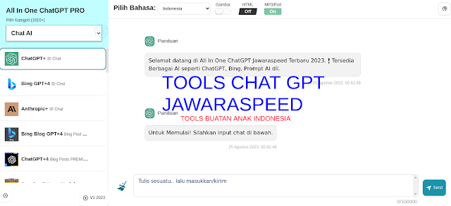 Chat GPT Buatan Indonesia Gratis Tanpa Batas Unlimited
