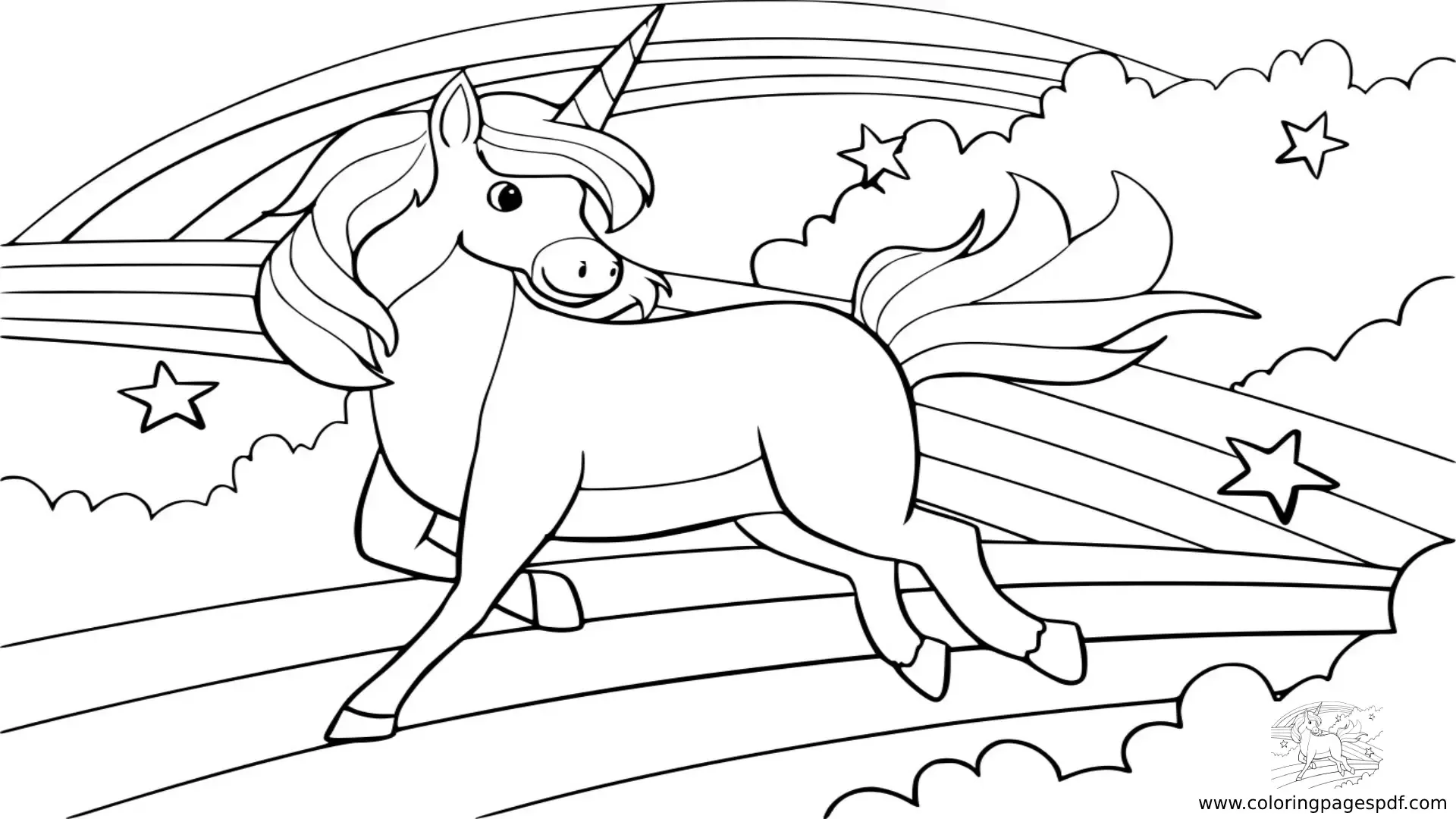 Unicorn Coloring Pages Online