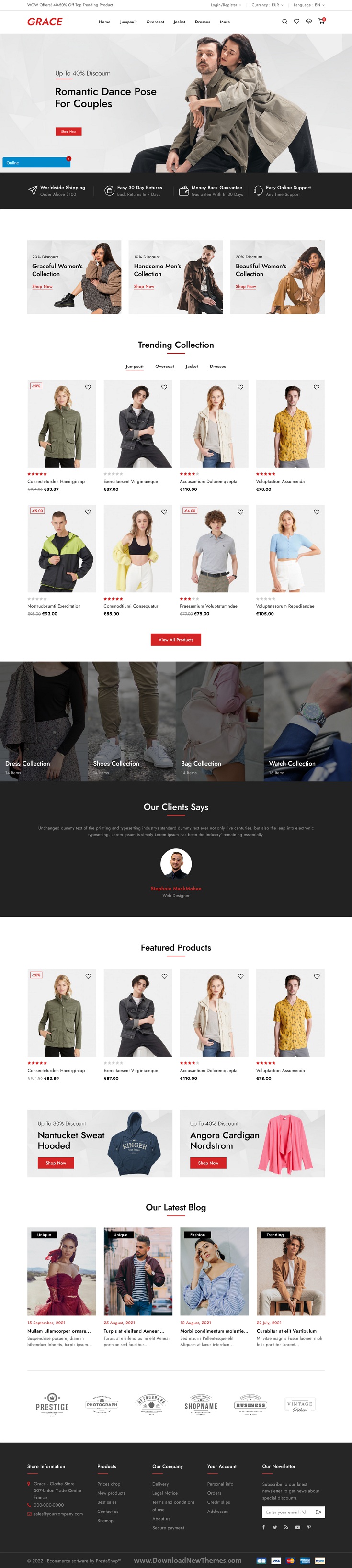 GRACE - Minimal Fashion Store Prestashop Responsive Theme
