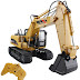 Fisca Remote Control Excavator RC Construction Vehicles 15 Channel 2.4G Full Function Digger Toys with Sound and Lights