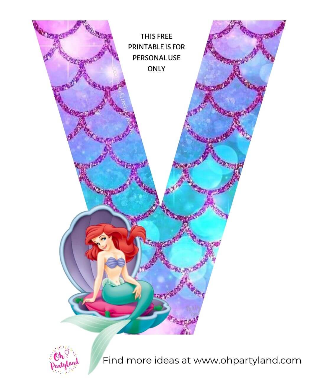 free-printable-little-mermaid-alphabet-letter-v