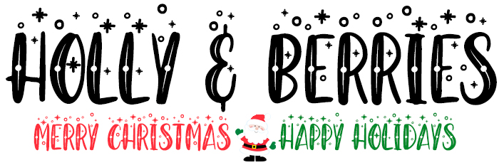 Holly and Berries Font