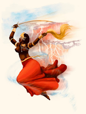 Oyà: l'Orisha donna che è più forte di qualsiasi guerriero e che per il suo uomo riesce a tagliarsi persino le trecce.